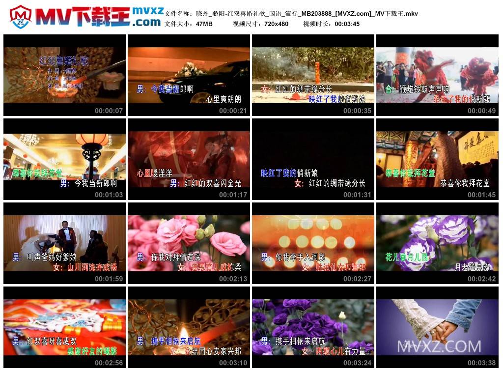 晓丹_骄阳-红双喜婚礼歌_国语_流行_MB203888